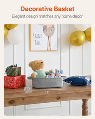 KALLAX mixed grey toy basket keeps play areas neat and accessible.