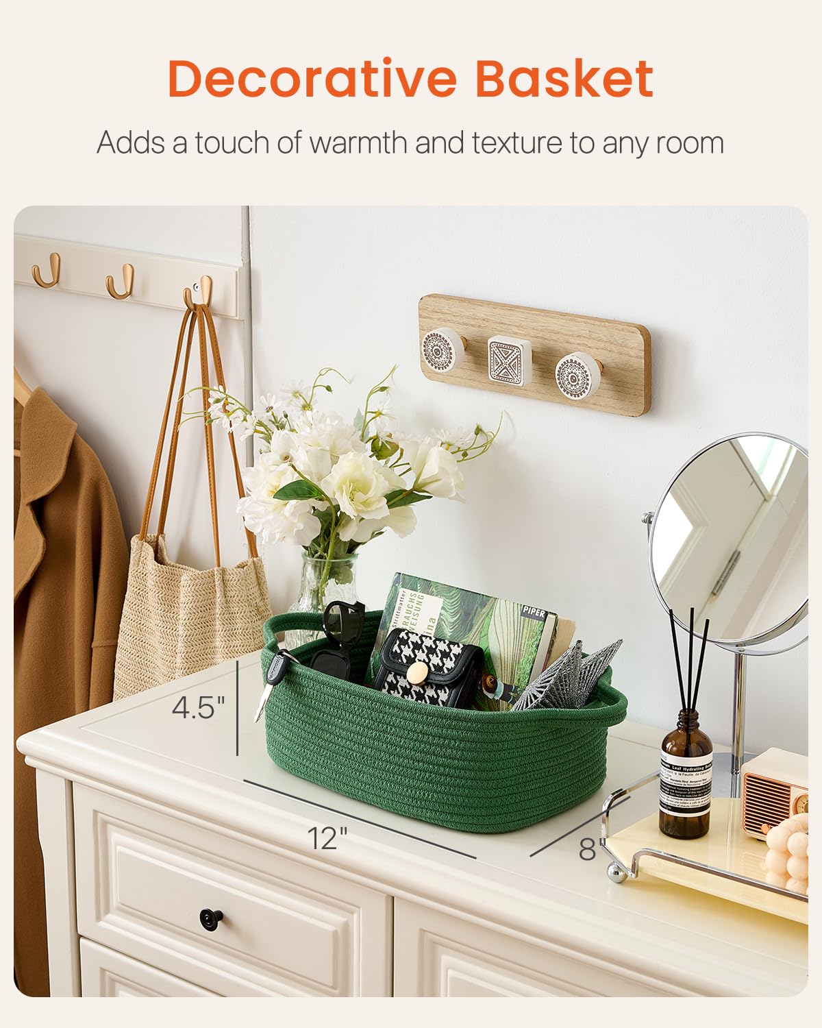 KALLAX set of three green baskets ideal for toy storage.