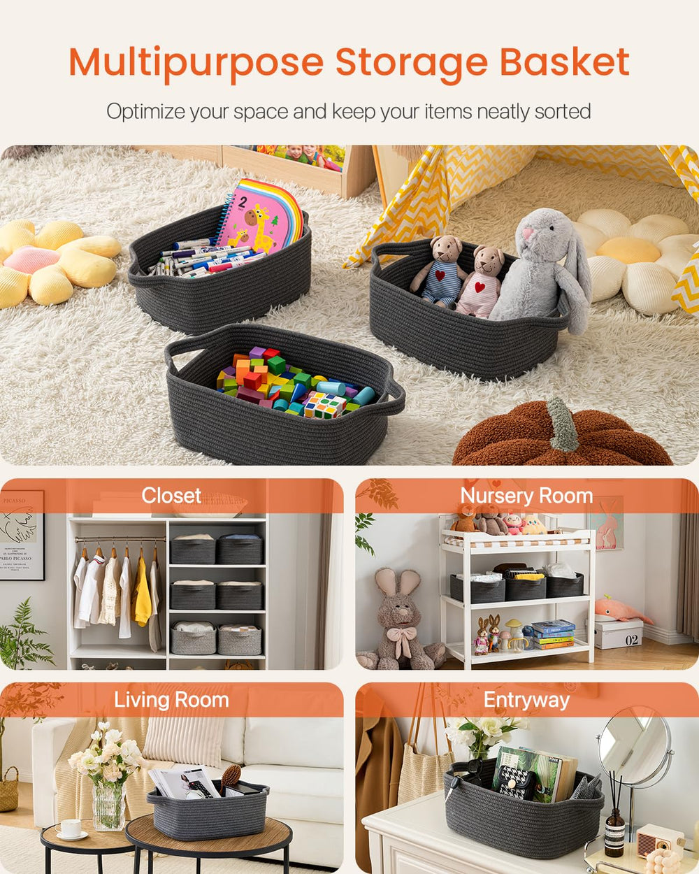 KALLAX basket holds cosmetics and toiletries on vanity