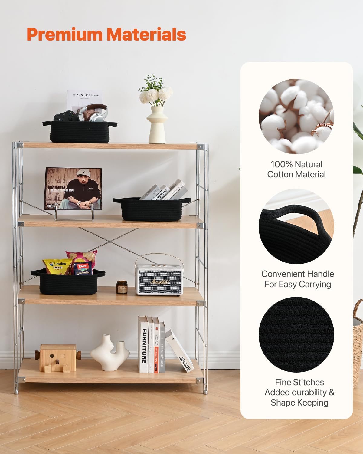 KALLAX cosmetics storage basket for vanity or shelves