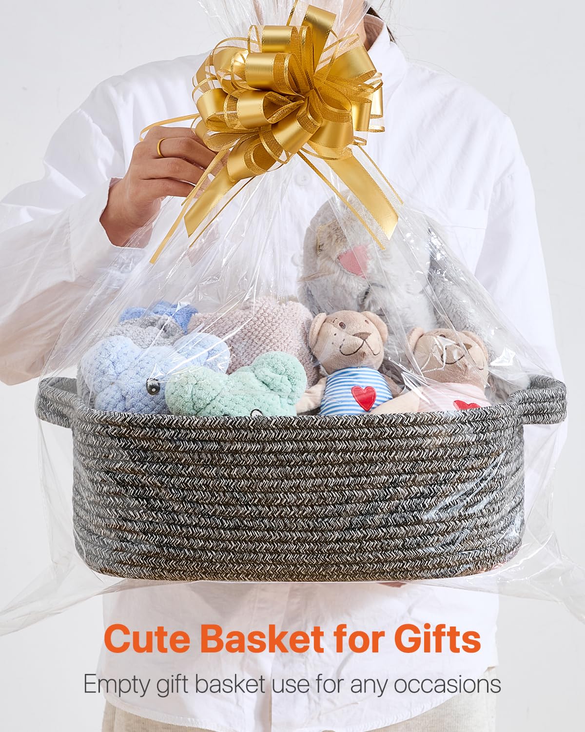 KALLAX small woven basket in a cabinet for compact storage and quick access