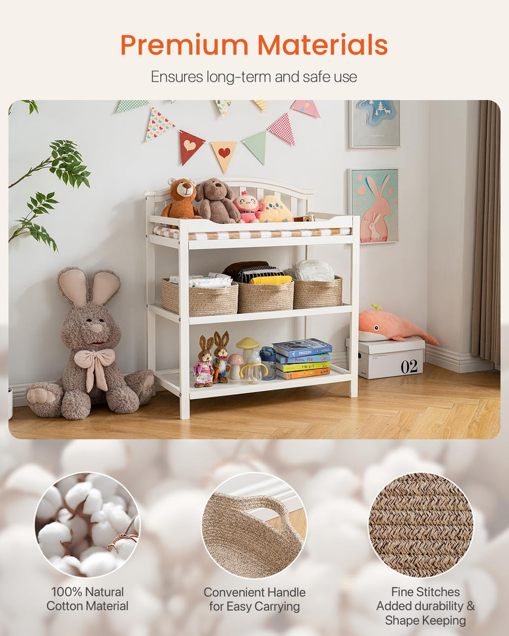 KALLAX Flat-pack basket ships with reduced volume for eco-friendly delivery.
