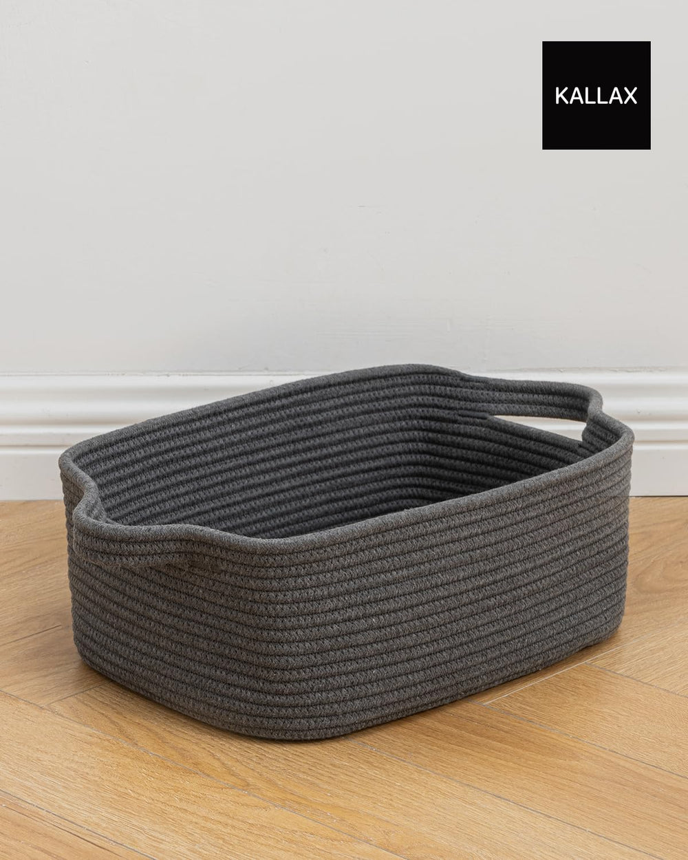 KALLAX flat-pack basket ships compactly and reshapes when filled