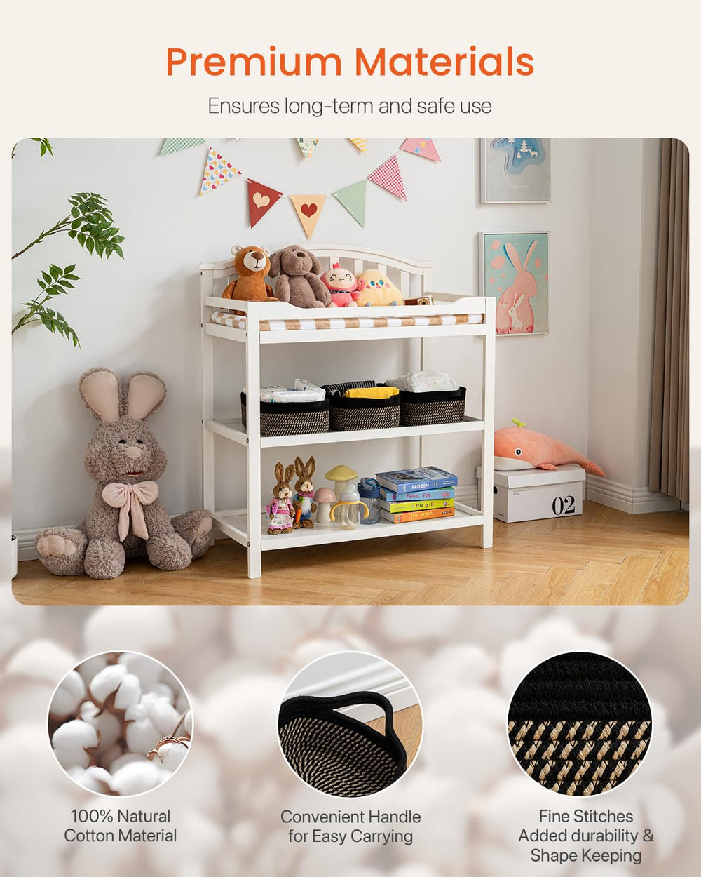 KALLAX Flat-packed shipping basket, easy to reshape after unpacking.