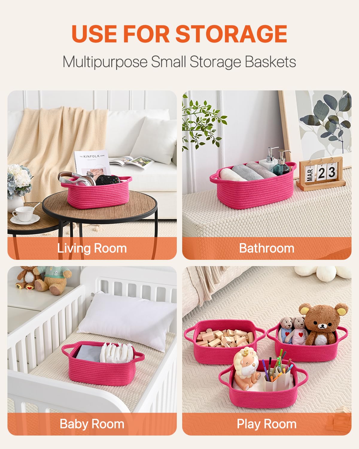 KALLAX hot-pink gift basket styled for gifting and display
