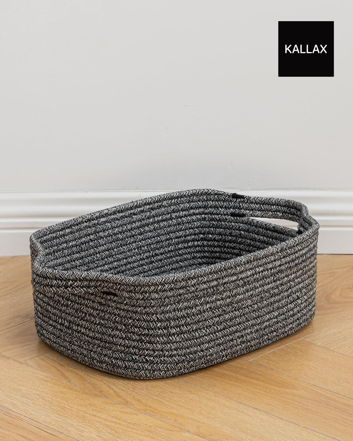 KALLAX small woven basket in a contemporary home enhances minimal to cozy decor