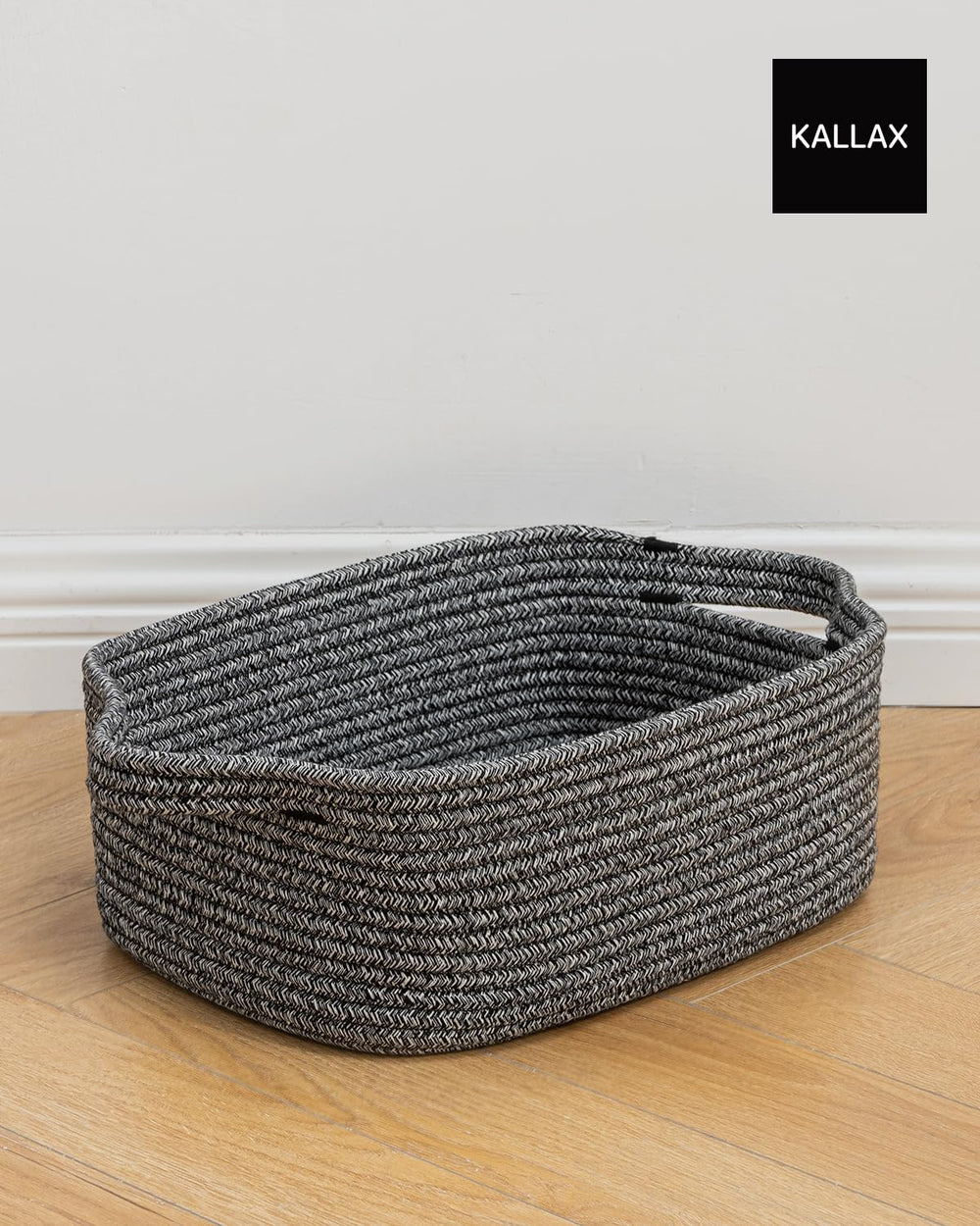 KALLAX small woven basket in a contemporary home enhances minimal to cozy decor