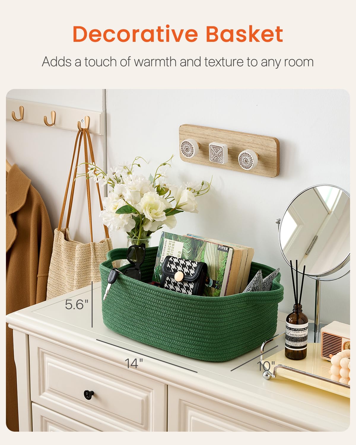 KALLAX small woven basket used for multi-purpose storage in a closet