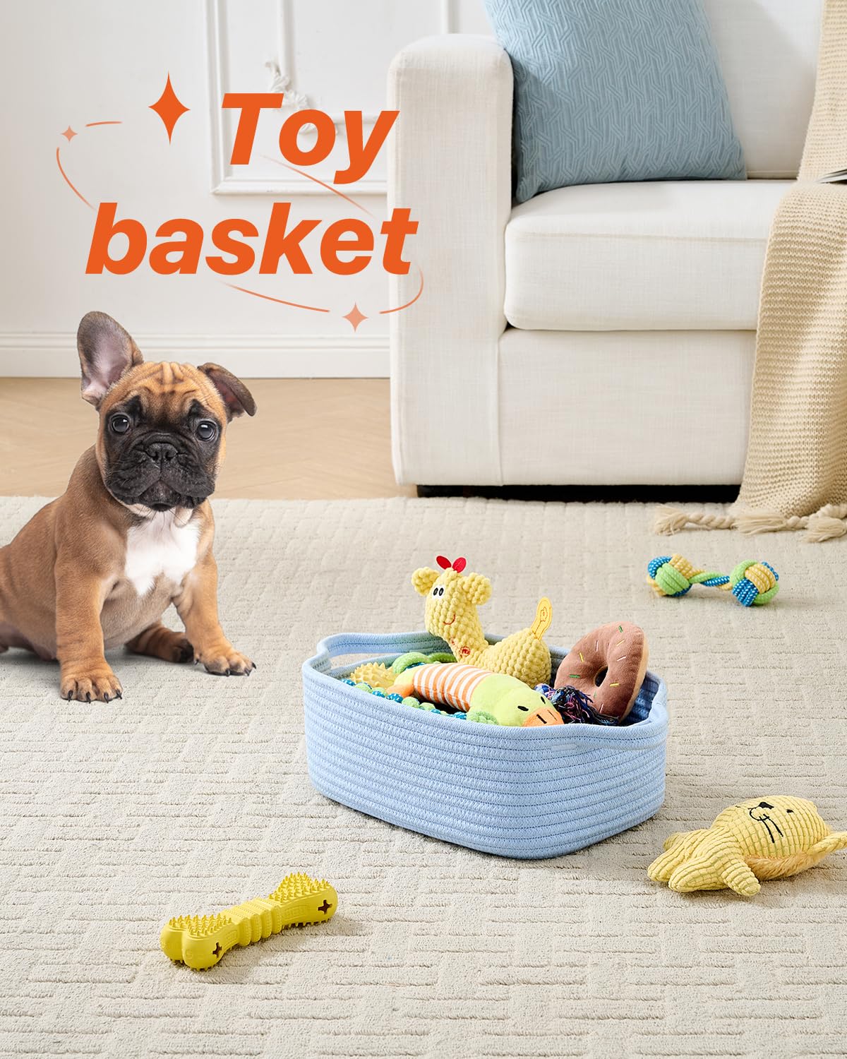 KALLAX neutral-color basket blends with modern and rustic interiors.