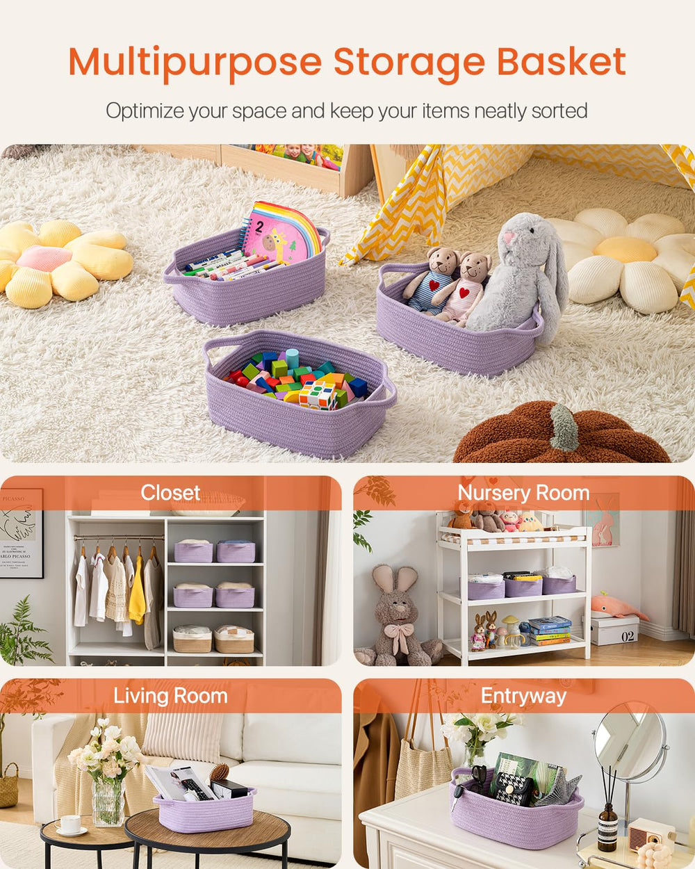 KALLAX neutral decor basket blends with modern rustic interiors