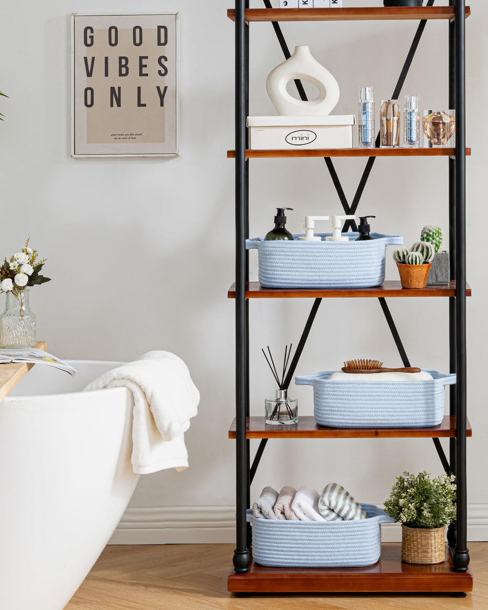 KALLAX nursery organizer keeping baby essentials tidy under changing table.