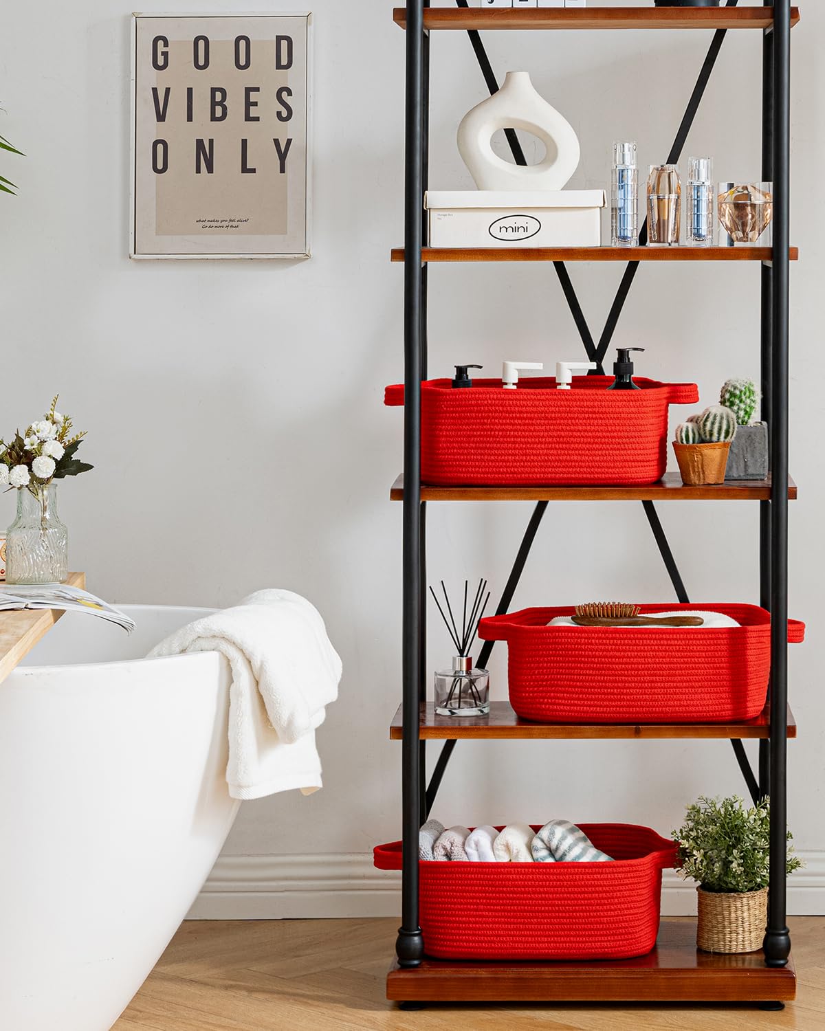 KALLAX small woven basket, nursery storage, keeps essentials organized and accessible.