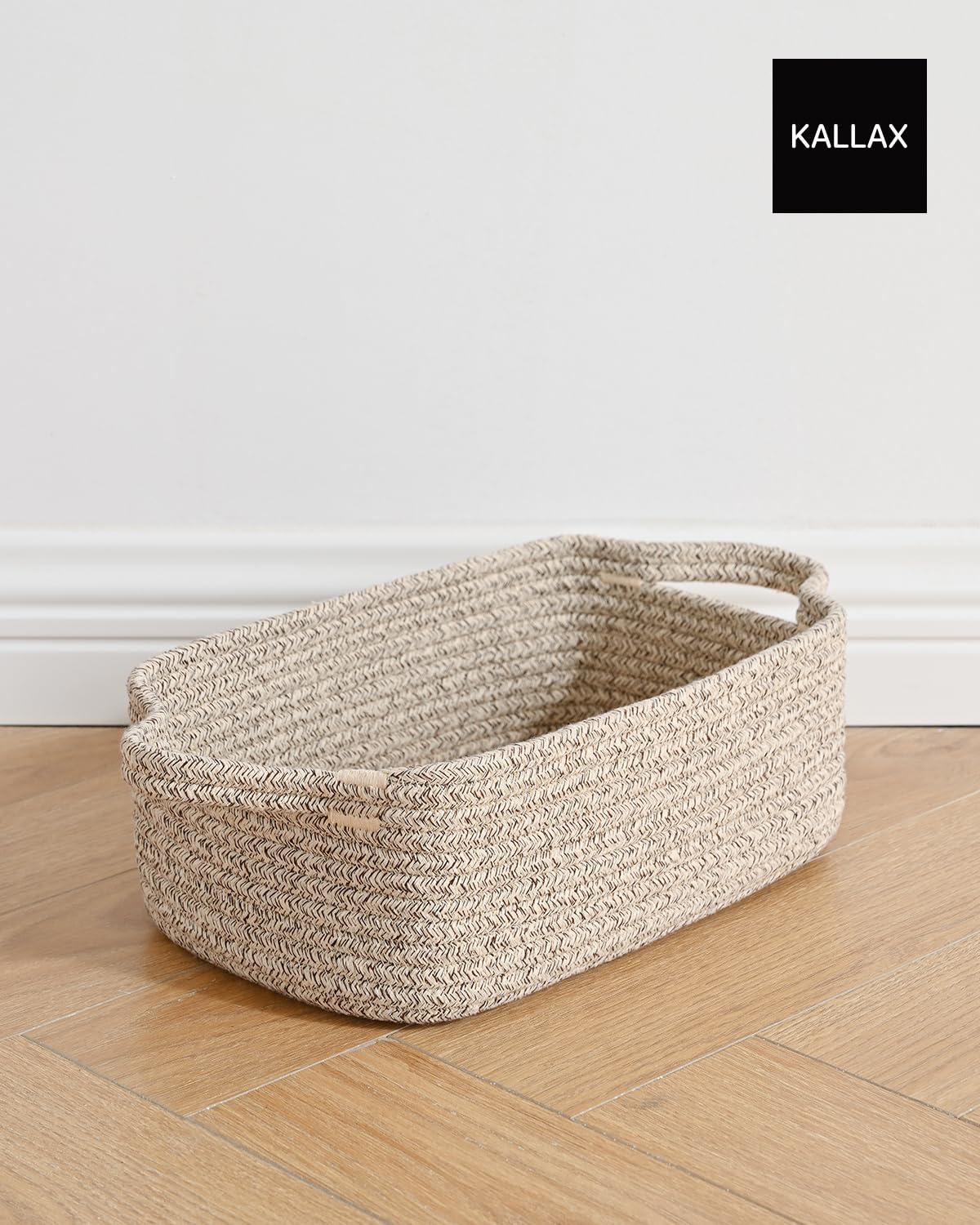 KALLAX small woven basket office supplies bin organized.