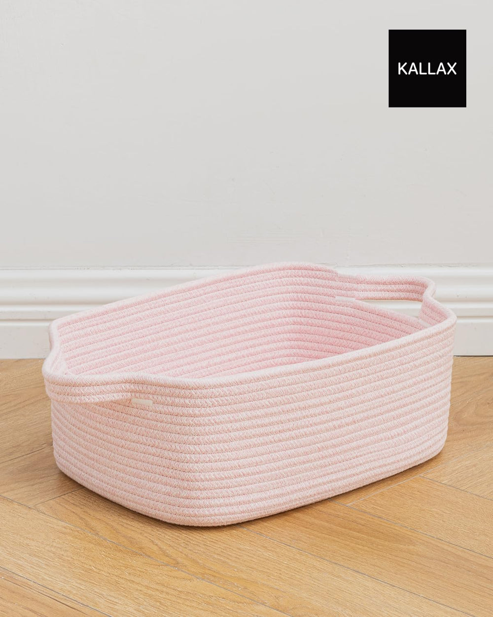 KALLAX open-top view highlights interior space and hand-woven craftsmanship.