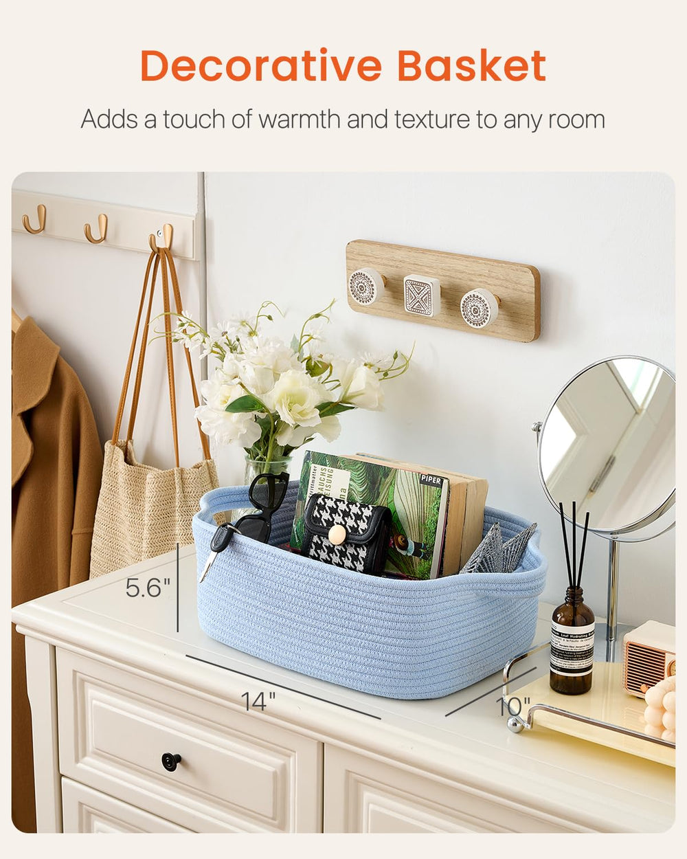 KALLAX small woven basket set-of-3 for organized shelf storage