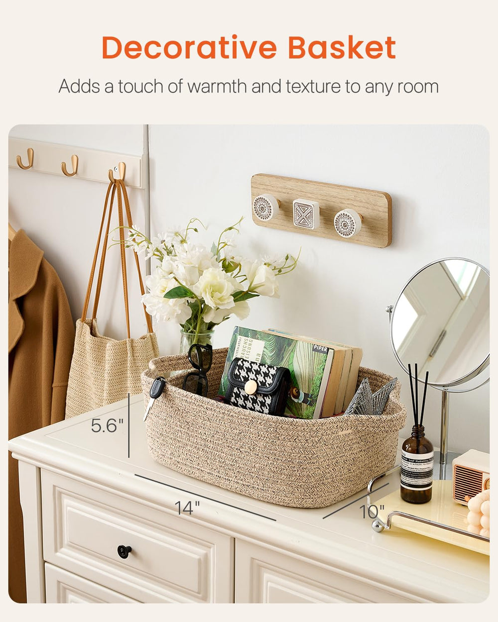 KALLAX Small Woven Basket set of three provides organized multi-use storage.