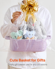 KALLAX basket highlights soft natural cotton rope material and durability