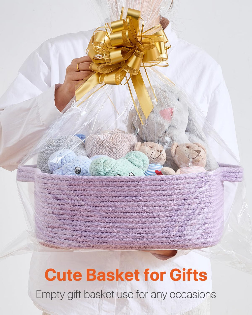 KALLAX natural cotton rope basket offers soft, safe daily storage.