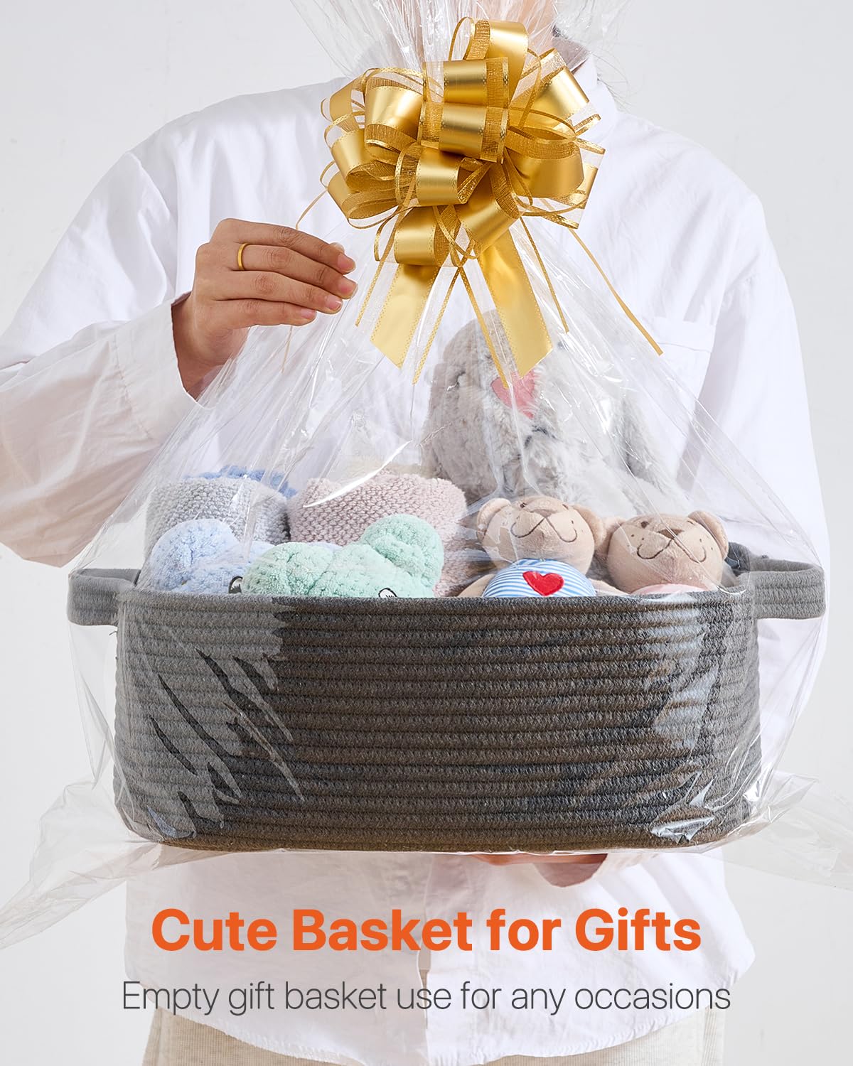 KALLAX basket stores dog toys neatly on a living room shelf