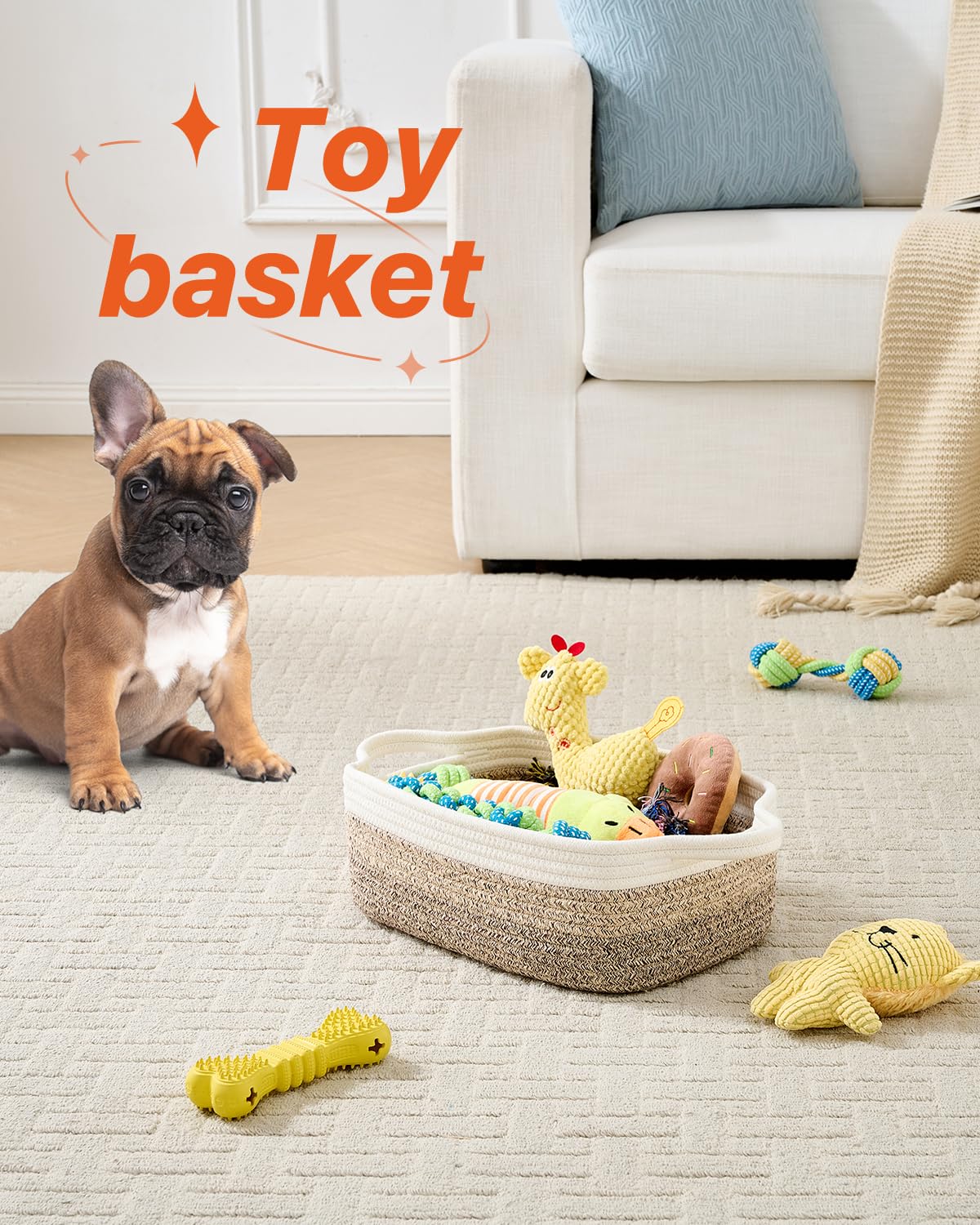 KALLAX toy storage basket keeps playroom tidy and accessible.