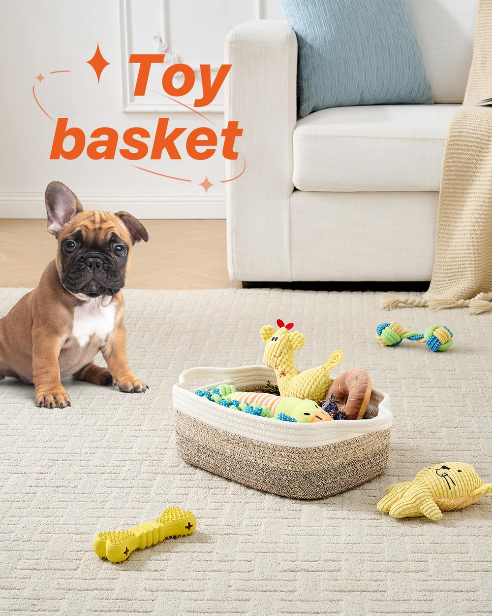 KALLAX toy storage basket keeps playroom tidy and accessible.