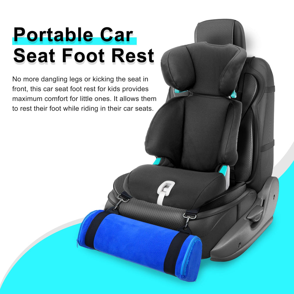 Kalnweis foot rest supports kid comfort during family road trips.