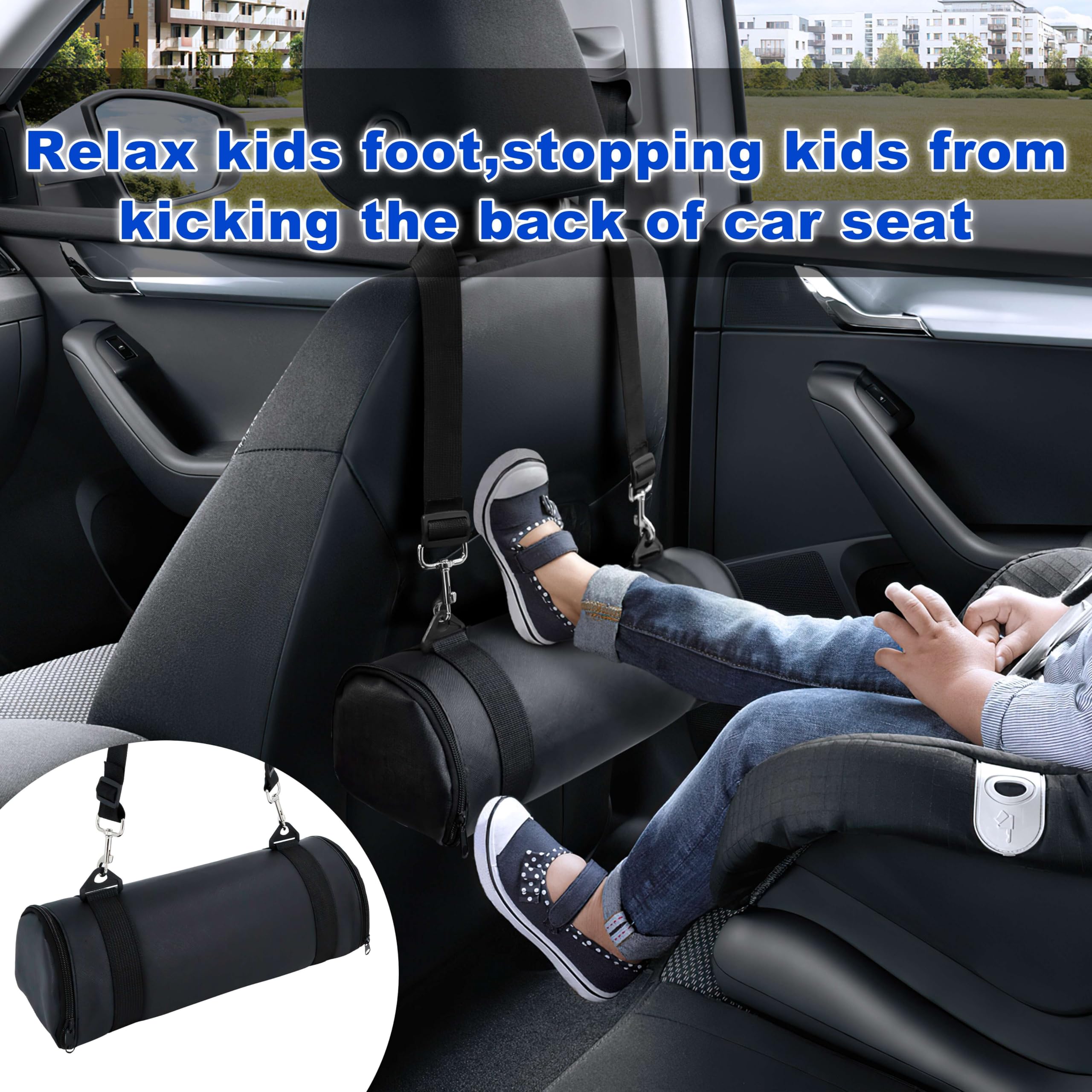 Kalnweis car seat foot rest inner core is removable for easy cleaning.