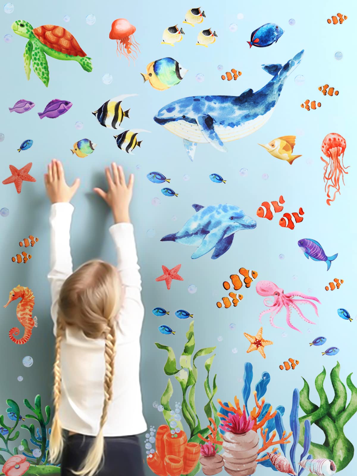 Kalolary bubbles wall decal adds light, airy depth to walls