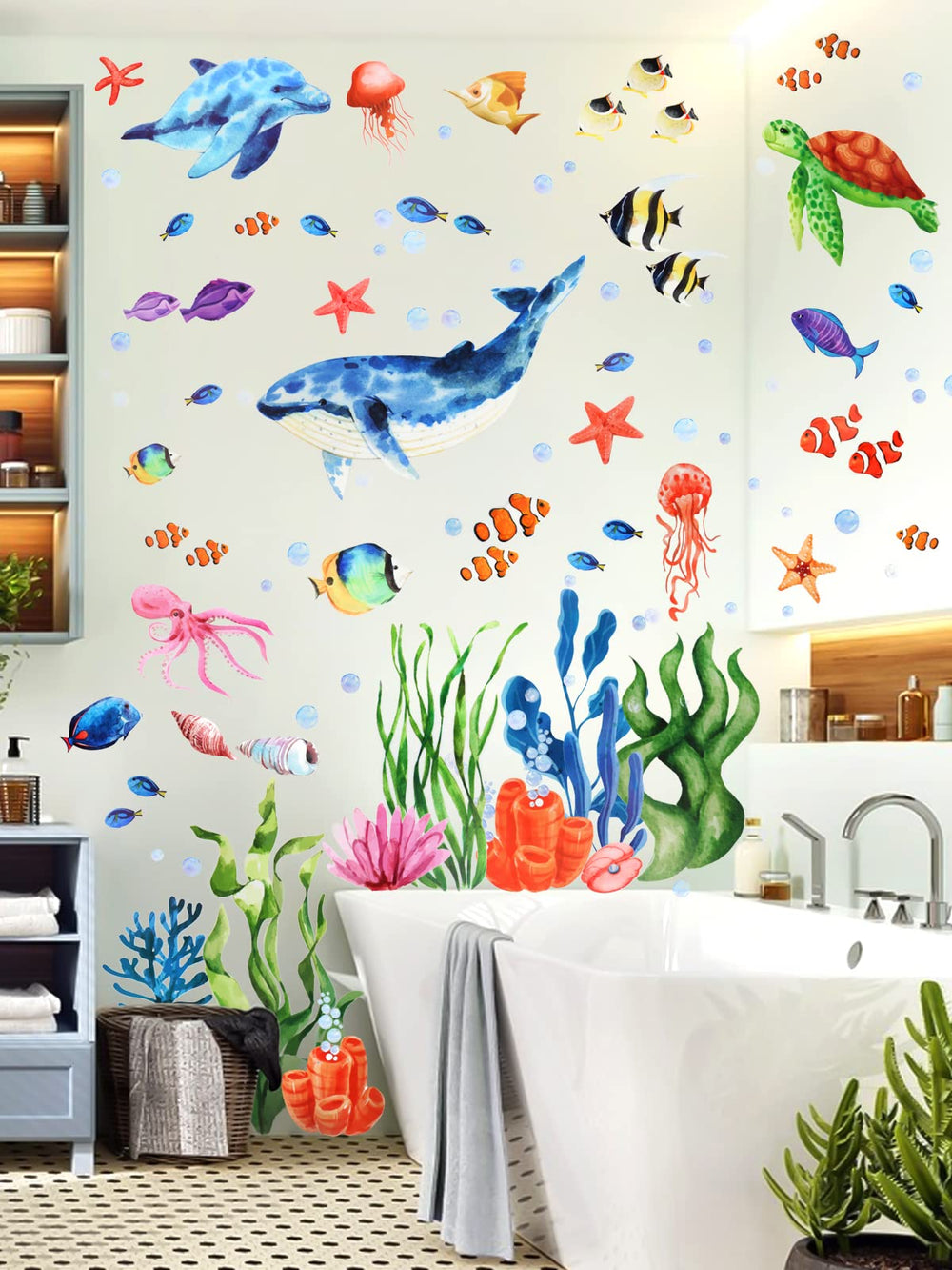 Kalolary dolphin wall decal introduces motion and energy in play area