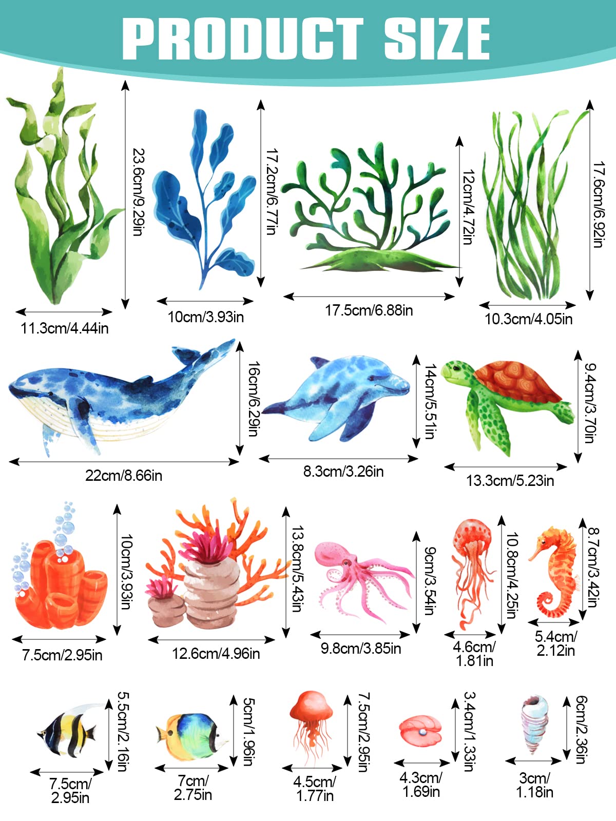 Kalolary ocean grass wall decal adds natural tone and quick bathroom update
