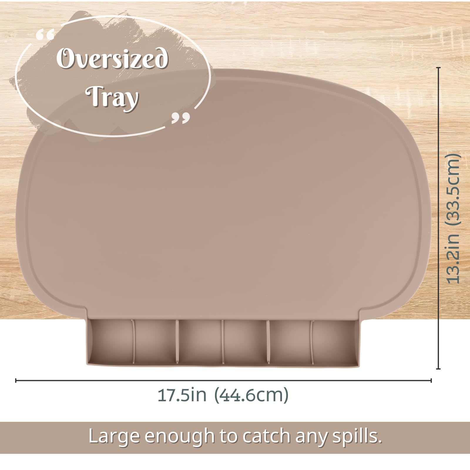 Kalovin food-catching pocket placemat contains crumbs during snack time