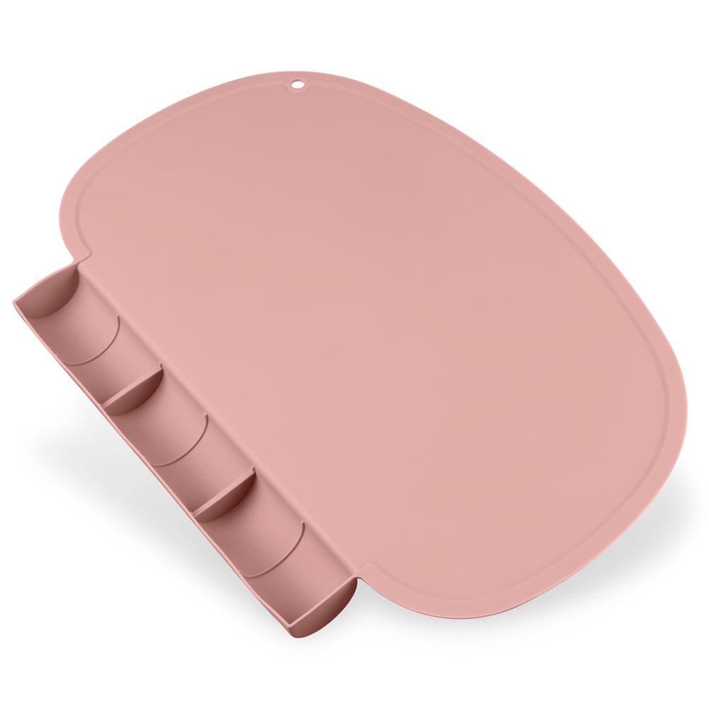 Kalovin silicone placemat with food catcher in blush for mess-free meals