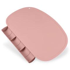 Kalovin silicone placemat with food catcher in blush for mess-free meals