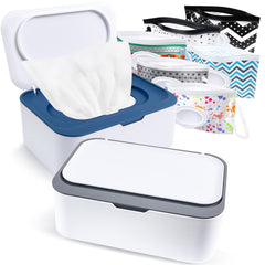KALYLOC wipes dispenser front view in black for easy home use