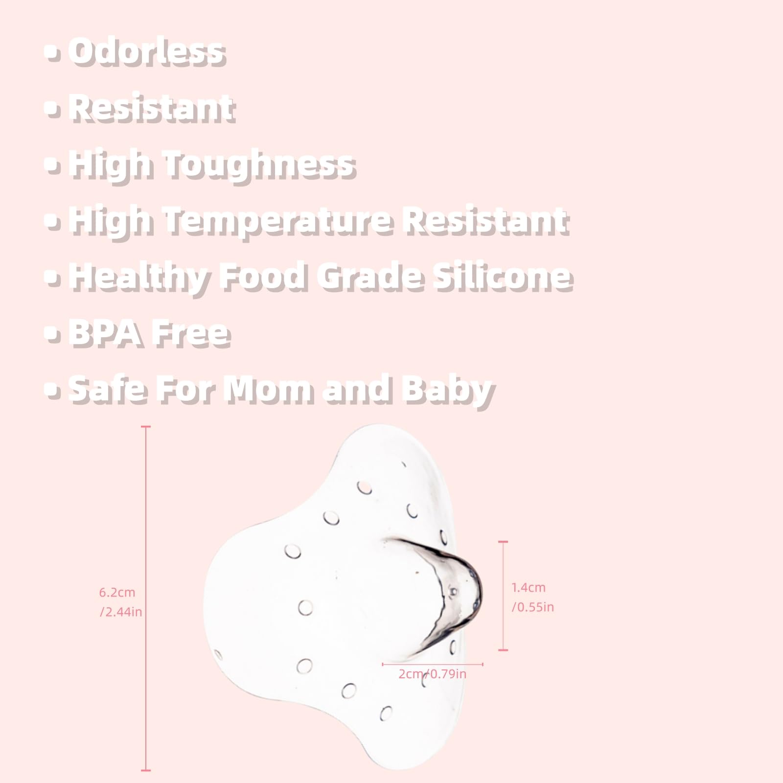 Kamozimi nipple shields with carry case for travel and storage
