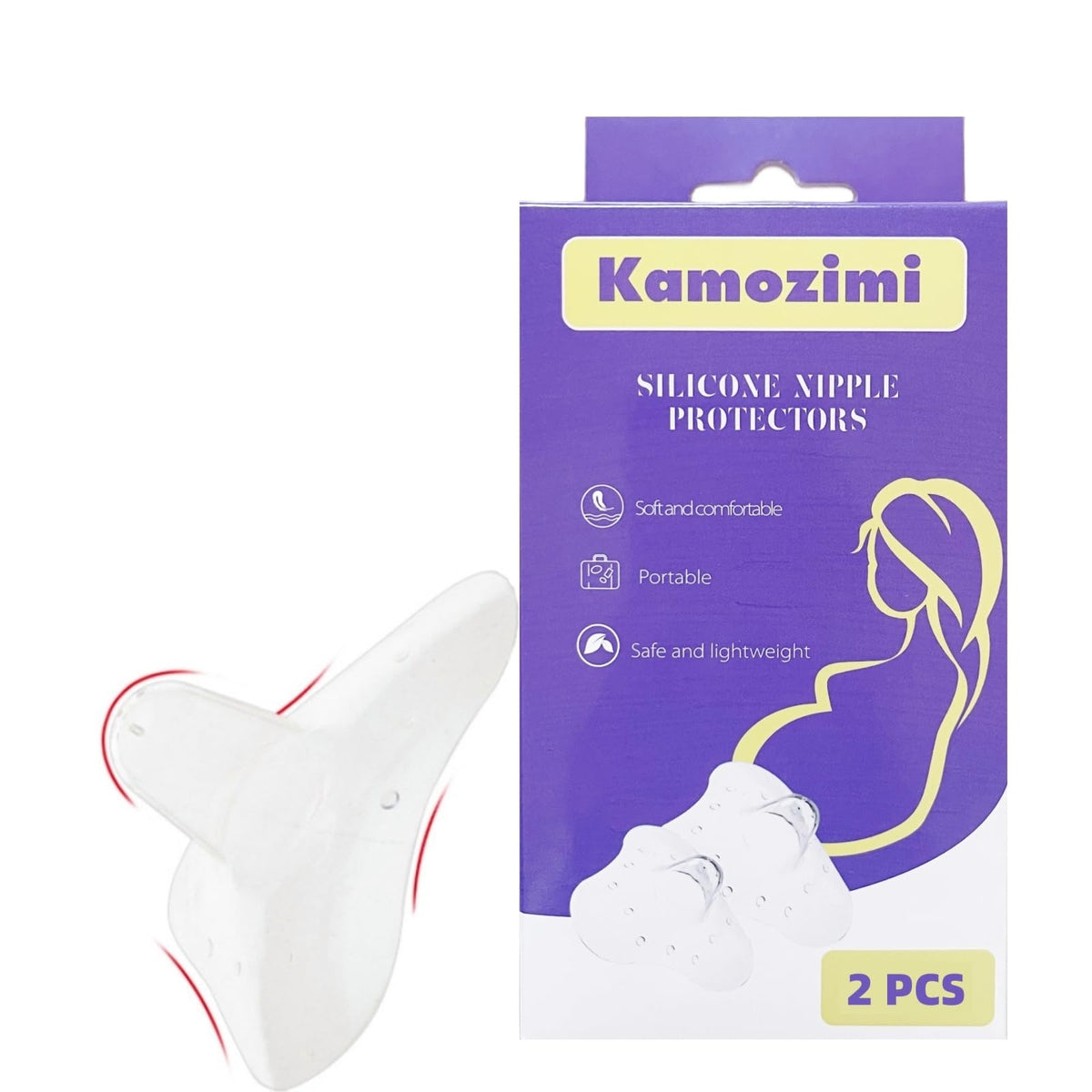 Kamozimi organic nipple shields 20mm for comfortable latch and milk flow