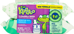 Kandoo flushable wipes with flip-top lid for toddlers, gentle cleanups after messy diaper changes.