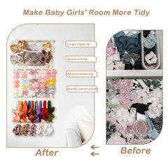 KANGAROO nursery bow hanger adds cute, practical wall storage for bows and headbands.