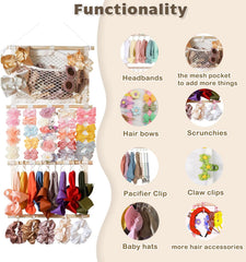 KANGAROO wall-mounted hair accessories organizer for nursery keeps clutter minimal.