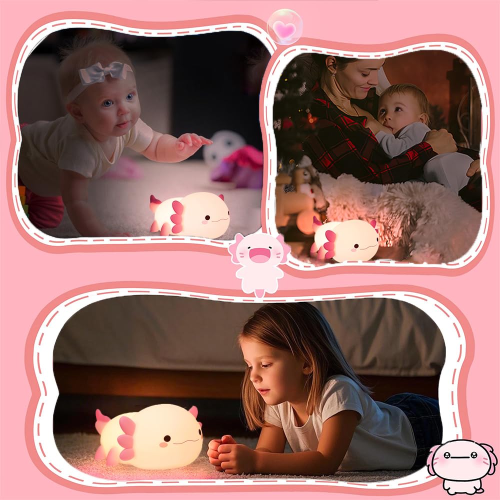 KangTen CHEN axolotl night light compact and gift-ready for nursery spaces