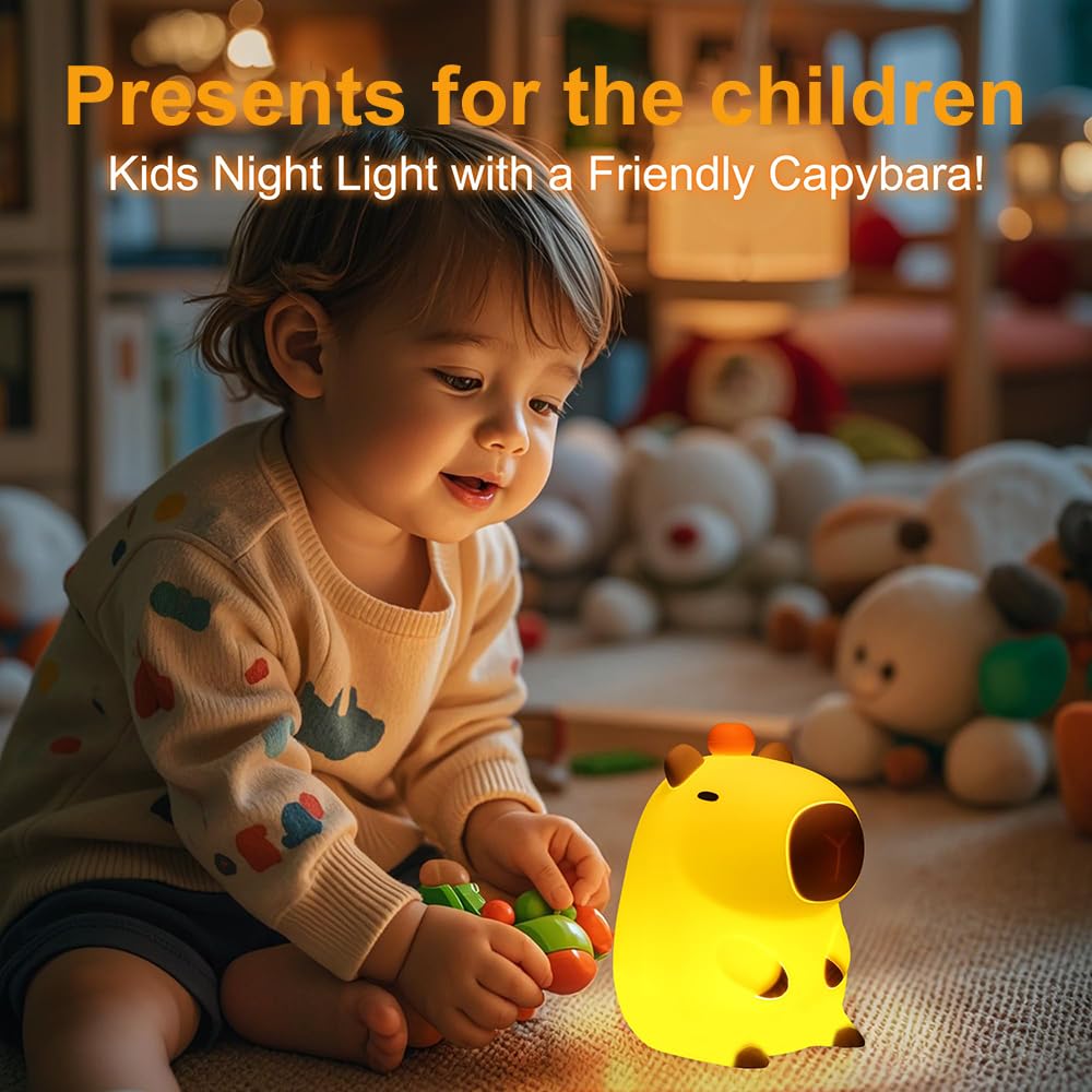KangTen CHEN Capybara night light silicone material is soft and kid friendly