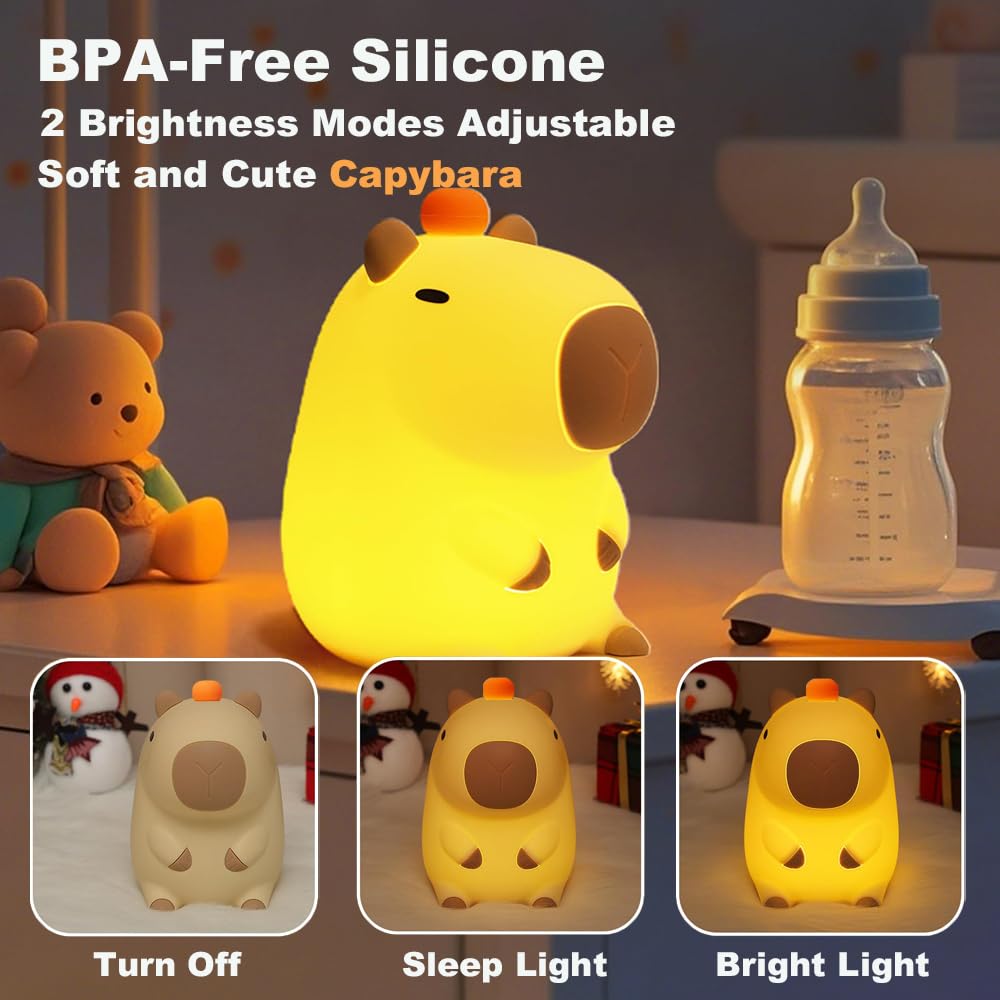 KangTen CHEN Capybara night light touch control for easy dimming