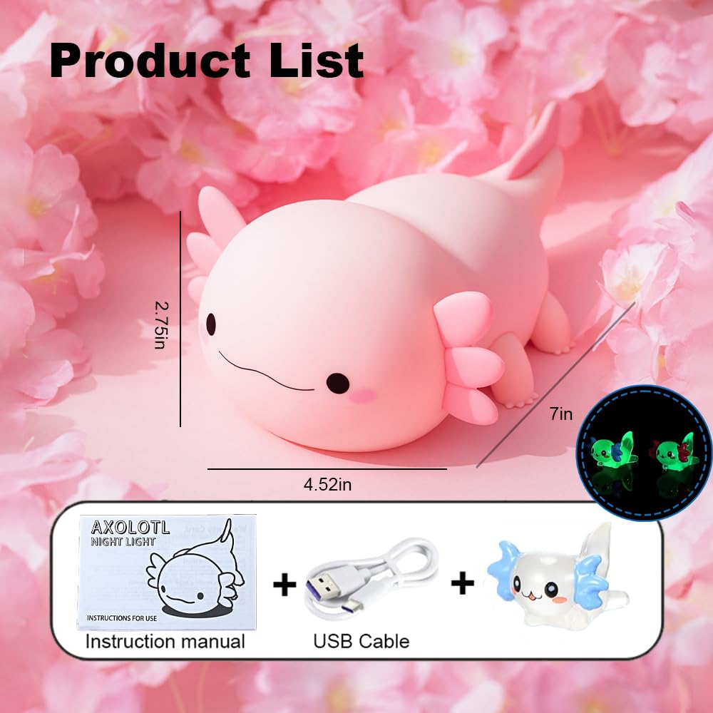 KangTen CHEN compact axolotl night light ideal for travel and small rooms