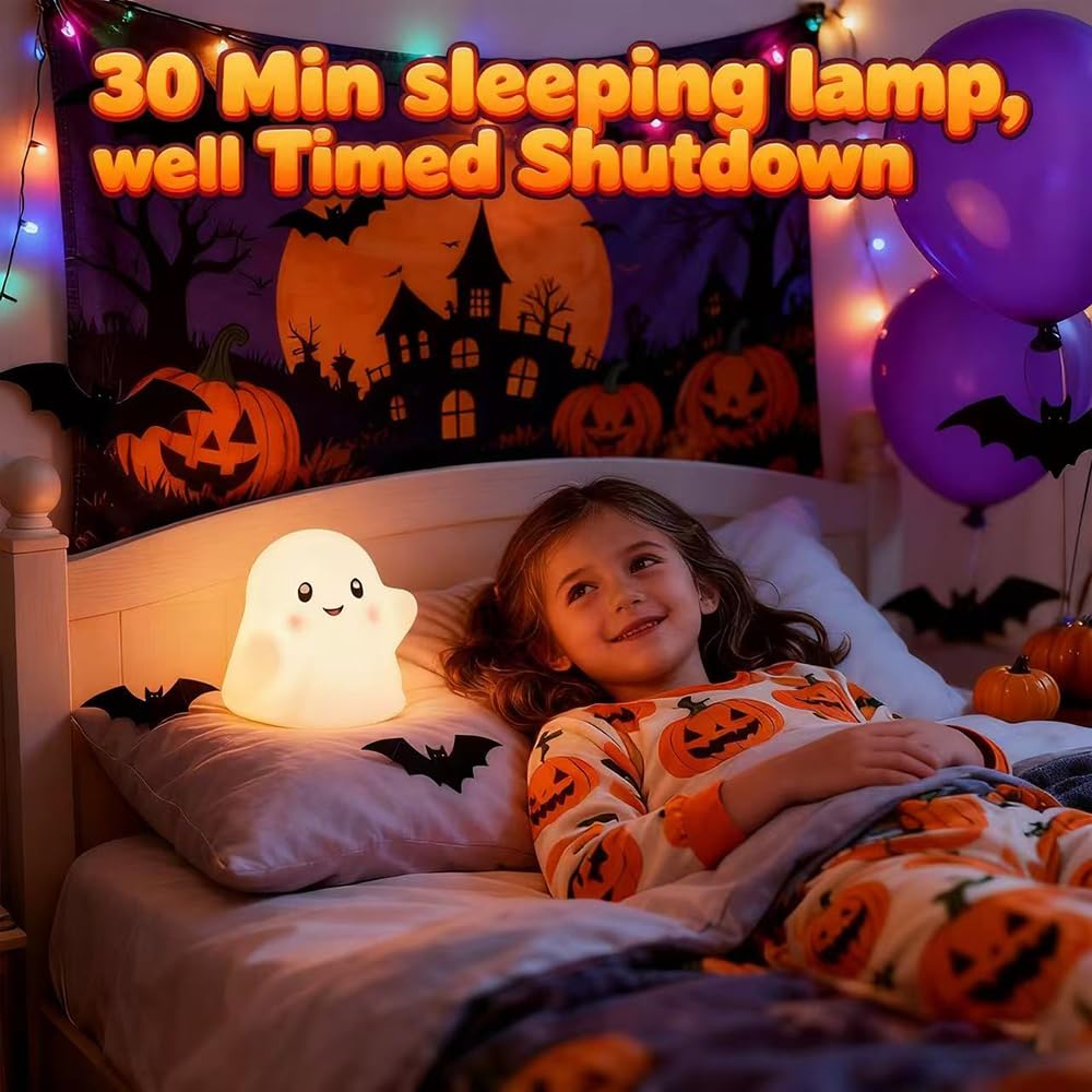 KangTen CHEN kawaii ghost lamp adds decorative charm to a room.