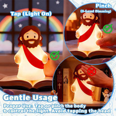 Dimmable red KangTen CHEN Jesus Night Light for adjustable ambiance