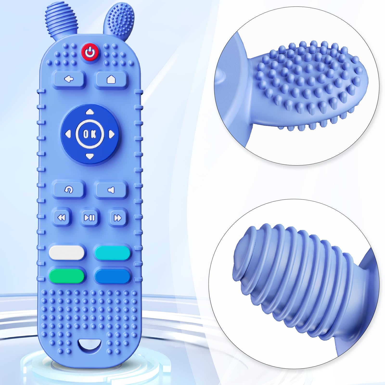 Kaodezhu phone teether with textured bumps for calming gums.