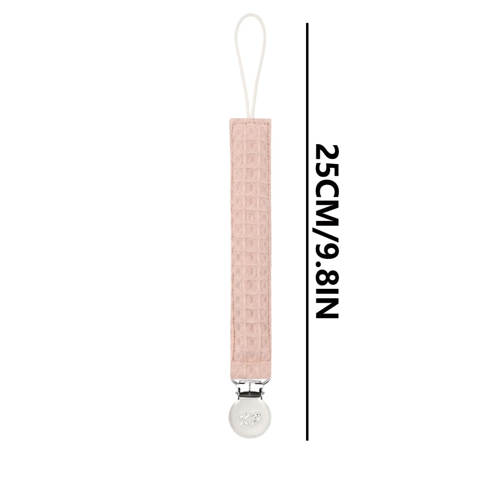 KAPIHOUSE soft fabric pacifier clip, silky plush texture close-up