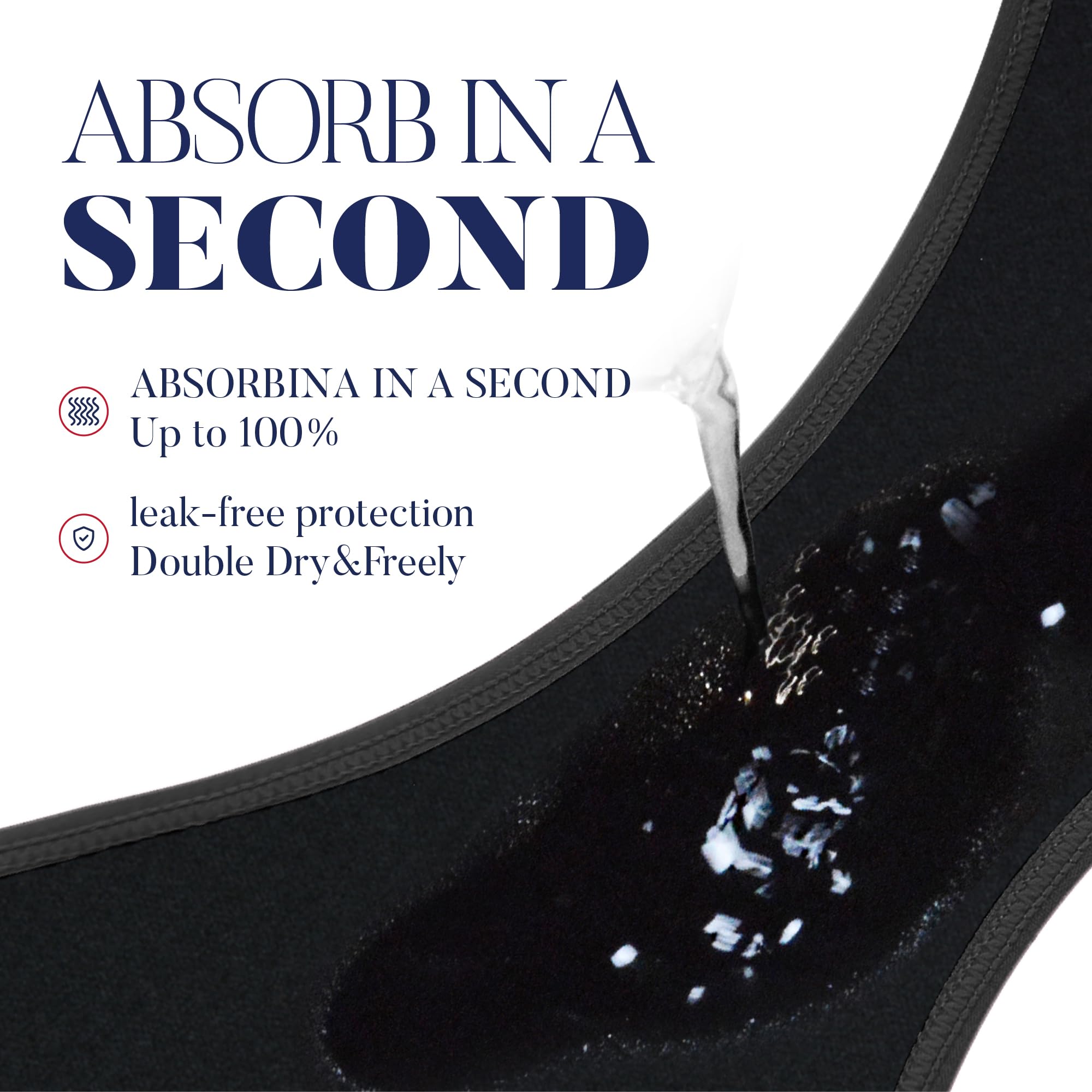 Absorbent underwear with 45 ml capacity and odor control for light leaks