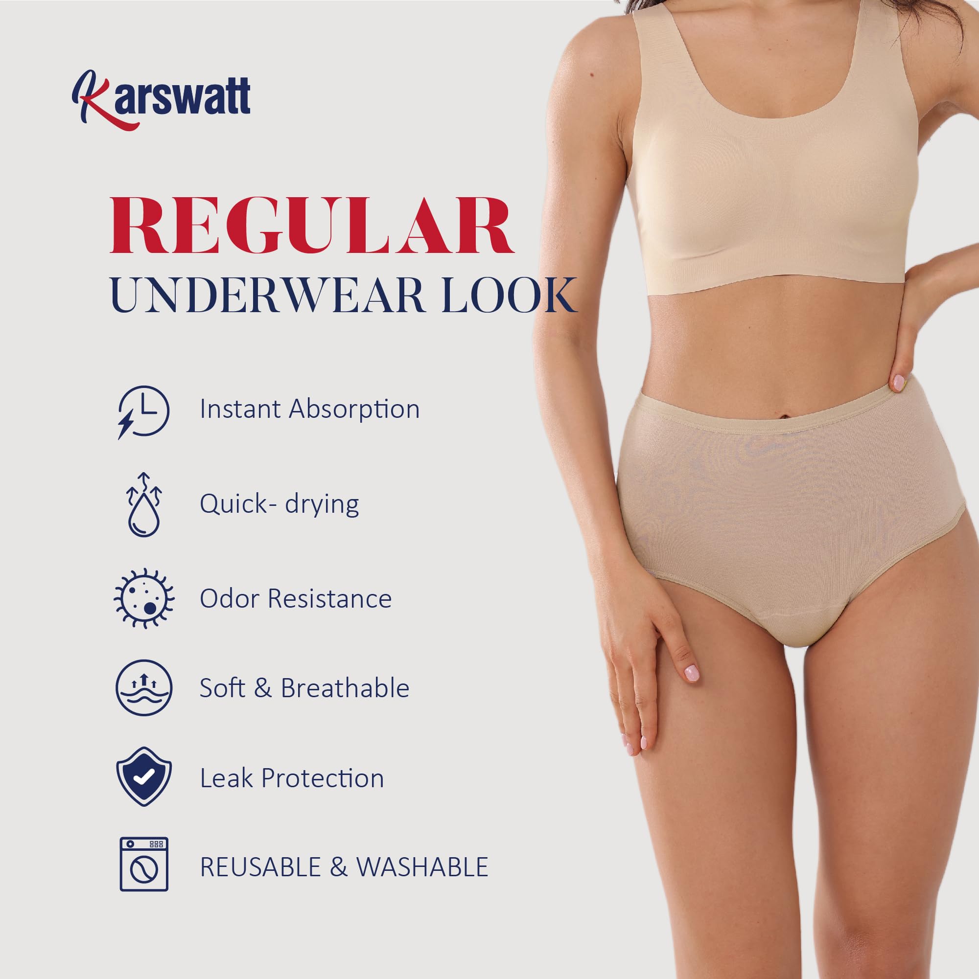 KARSWATT breathable cotton fabric emphasizes comfort and all-day wear