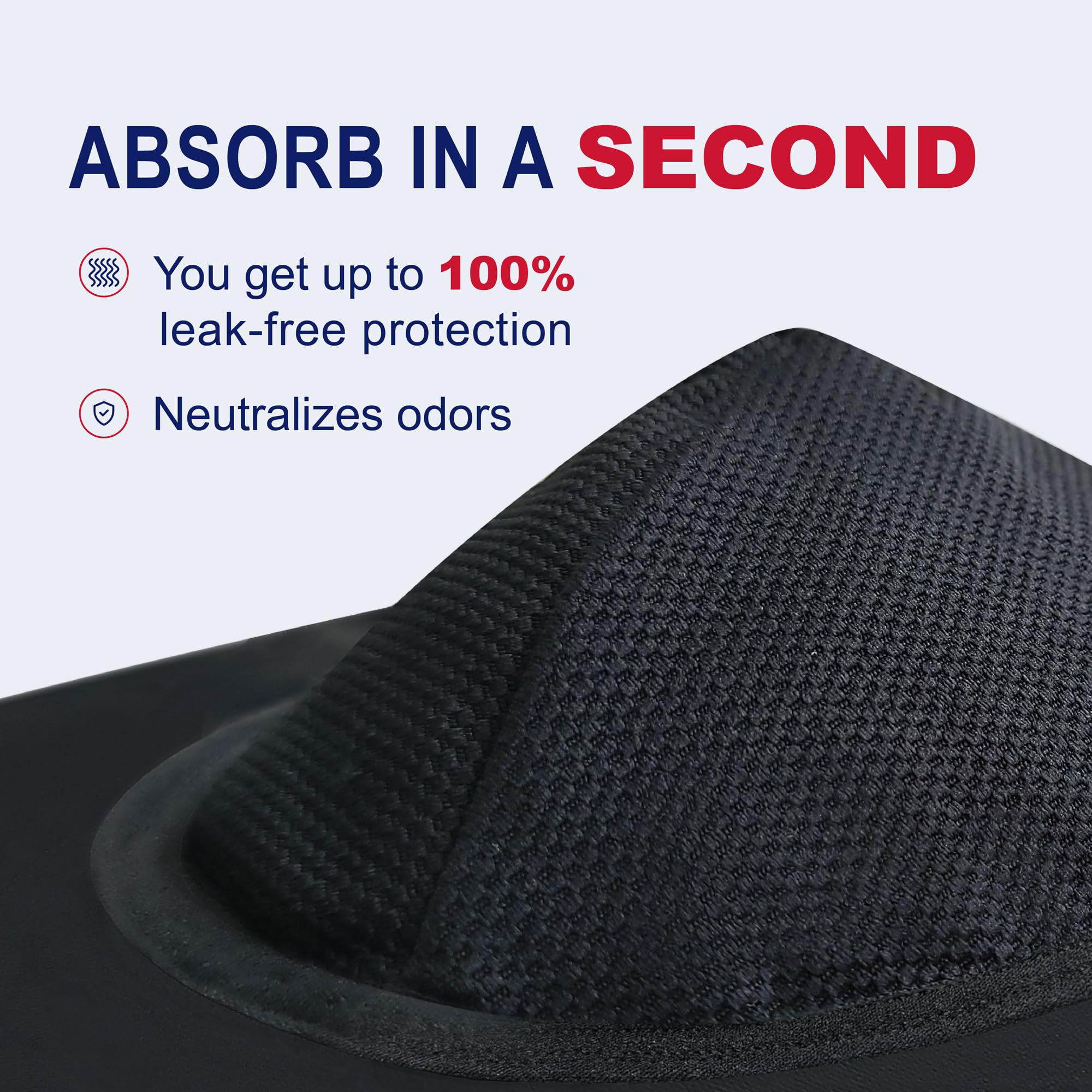 KARSWATT front absorbent area with 3D fabric for reliable protection